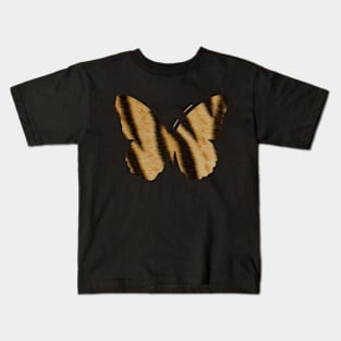 Orange and Black Tiger Butterfly Art Kids T-Shirt